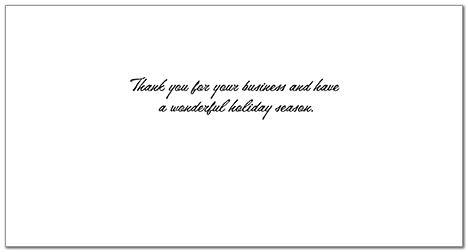 Simple Thank You Holiday Card D9167T-B