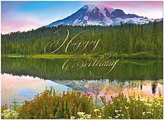 Mountain Reflections Birthday Card A9002G-W
