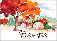 Festive Fall Thanksgiving Card H9096U-AA