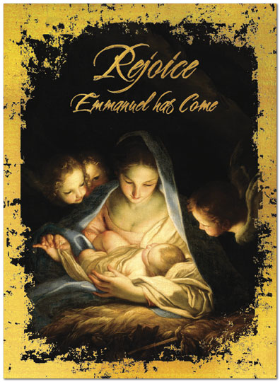 Rejoice Emmanuel Greeting Card  Religious Christmas Cards