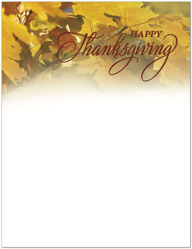 Maple Woods Letterhead  Thanksgiving Letterhead  Posty 