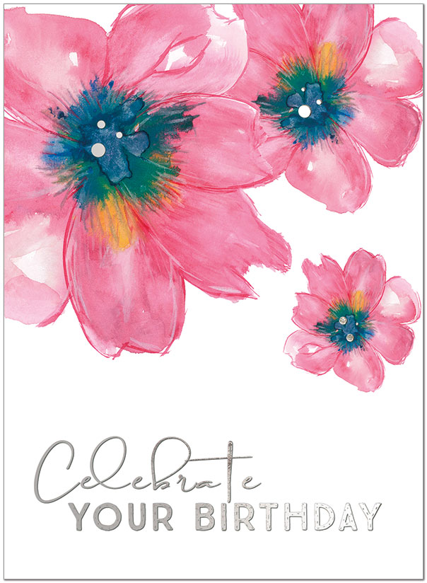 Watercolor Floral Birthday | Floral Birthday Card | Posty Cards