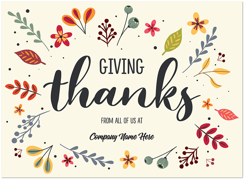 Giving Thanks Name Card D2785U-4B