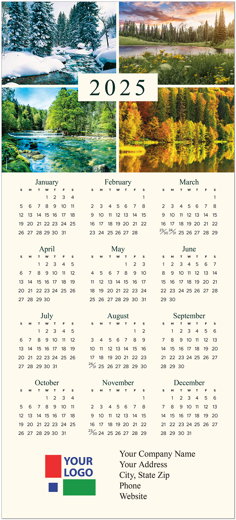 Seasons Premium Calendar Card C2786U-AAA