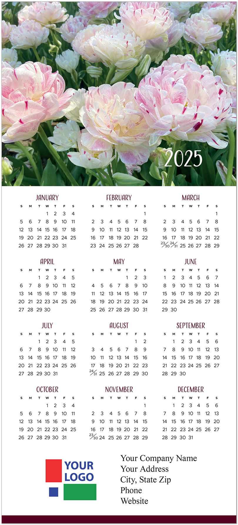 Floral Calendar Card C2793U-AA