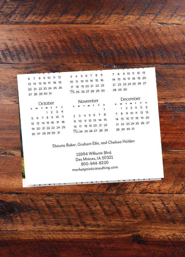 Stacked Stones Calendar Card C2795U-AA