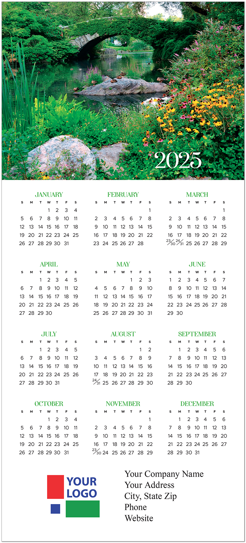 Garden Walk Calendar Card C2796U-AA