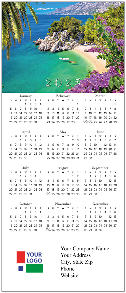 Radiant Riviera Magnetic Mini Calendar D2803Q-4B