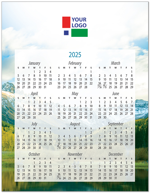 Blue Skies Magnetic Promo Calendar D2808Q-4B