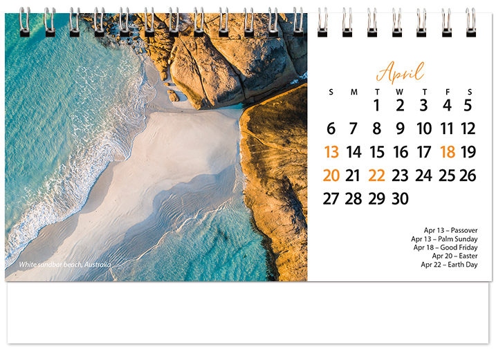 Scenic Beaches Tent Calendar SB2025