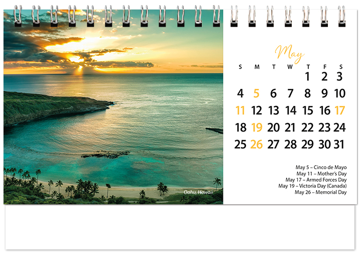 Scenic Beaches Tent Calendar SB2025