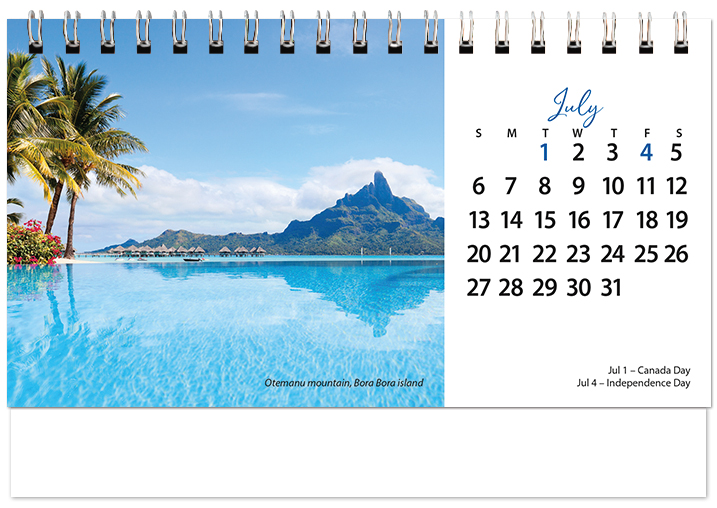 Scenic Beaches Tent Calendar SB2025