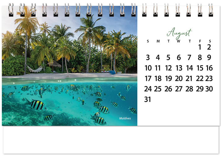 Scenic Beaches Tent Calendar SB2025