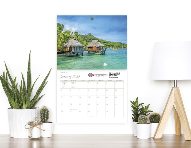 Scenic Beaches Wall Calendar DWM1425