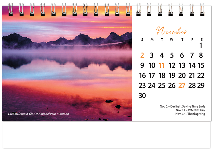 Scenic World Desk Calendar SW2025