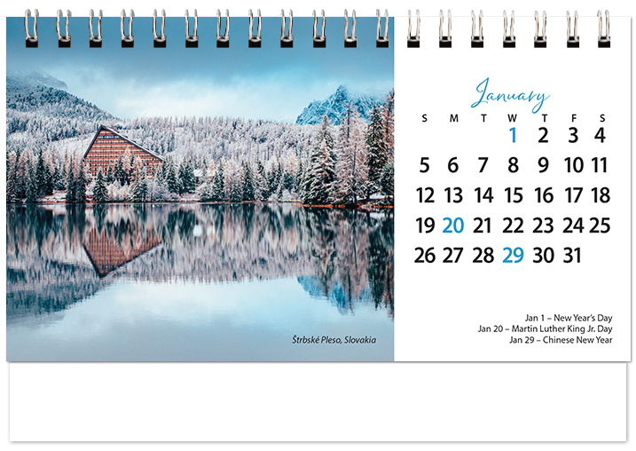 Scenic World Desk Calendar SW2025