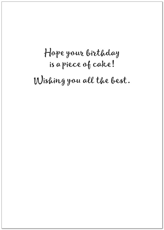 Sentiment Cake Card | Green Birthday Cards | Posty Cards