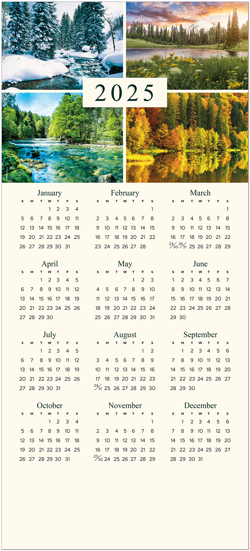 Seasons Premium Calendar Card C2786U-AAA