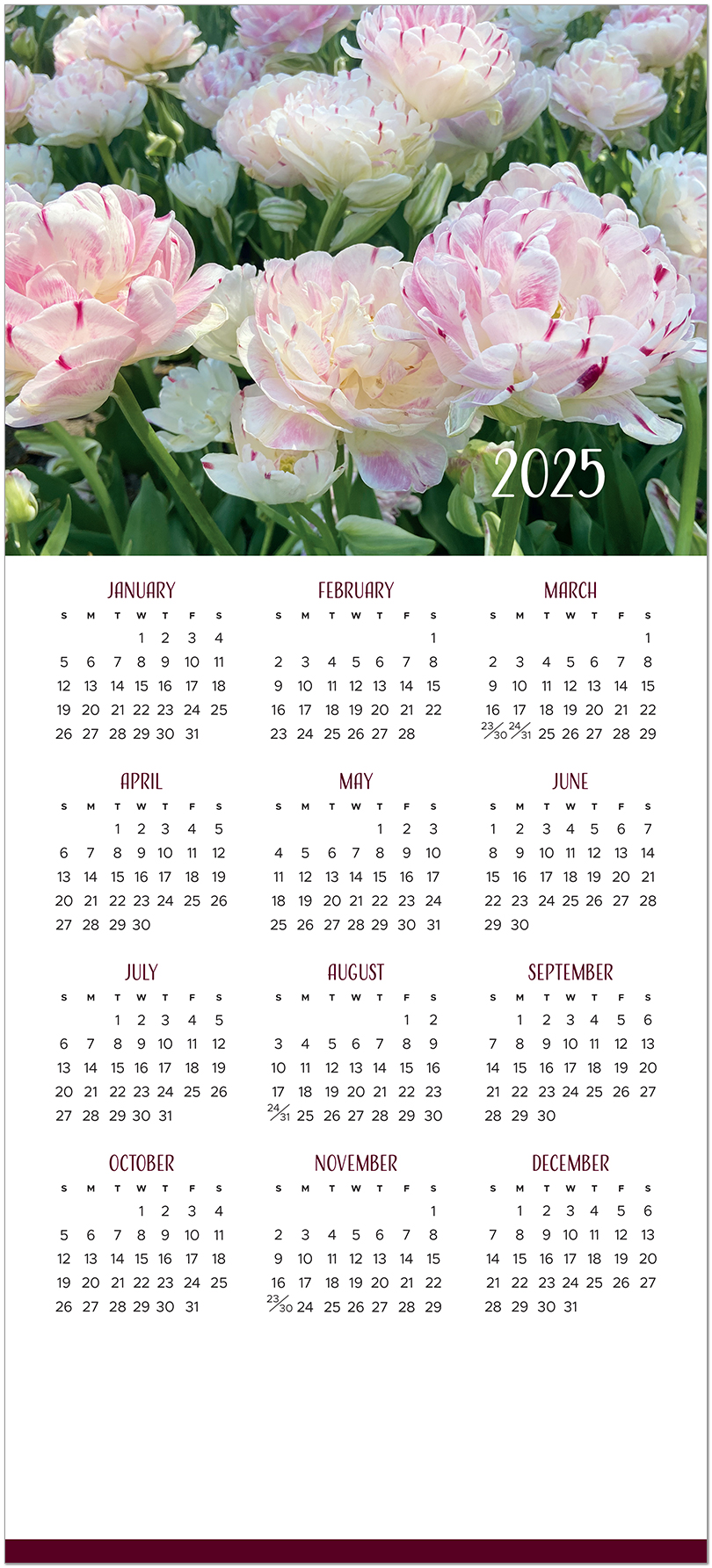 Floral Calendar Card C2793U-AA