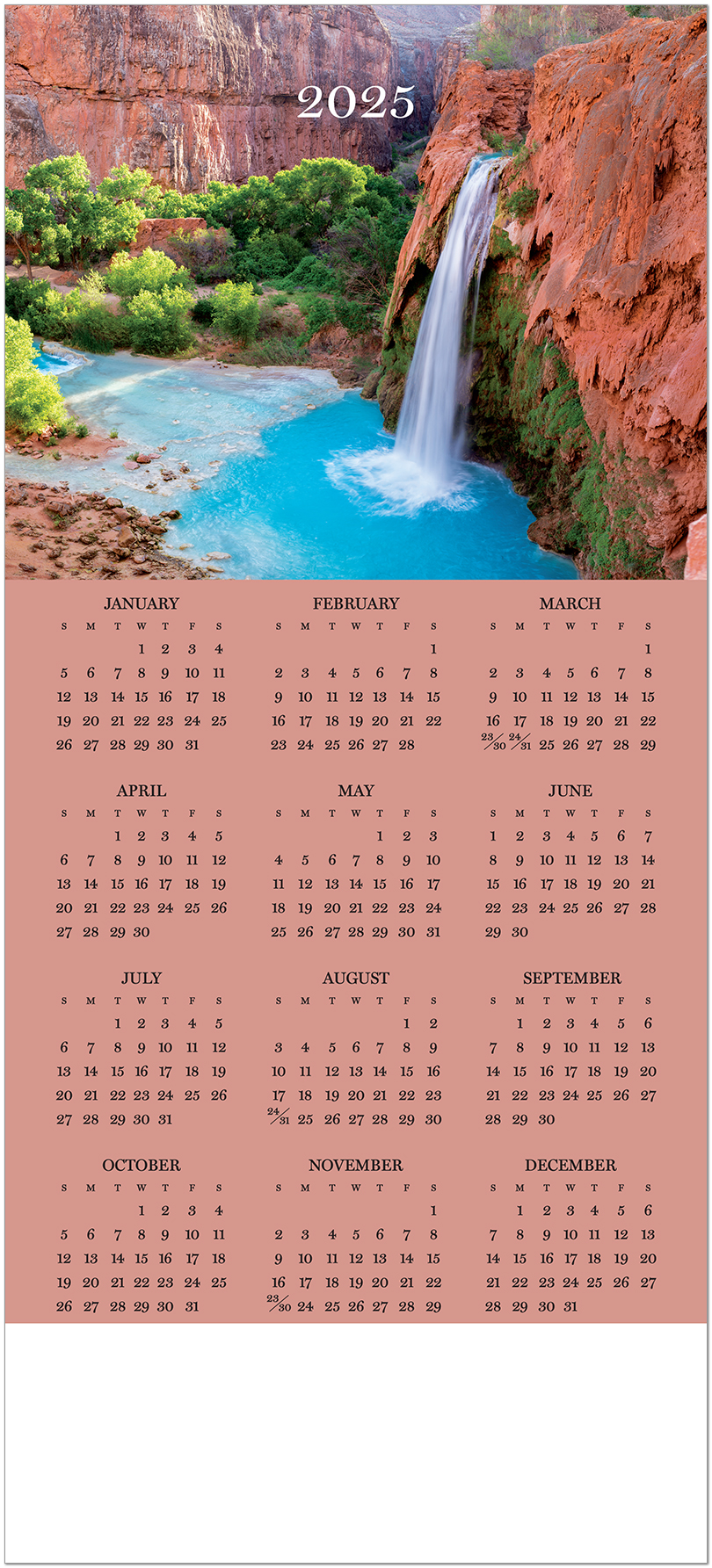 Havasu Falls Calendar Card C2794U-AA