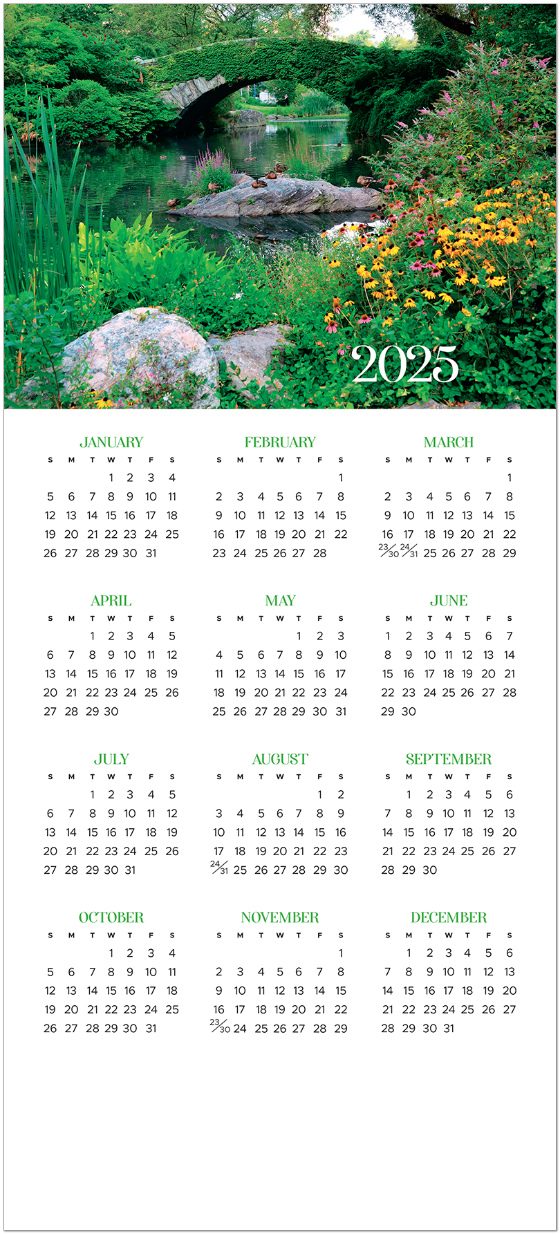 Garden Walk Calendar Card C2796U-AA