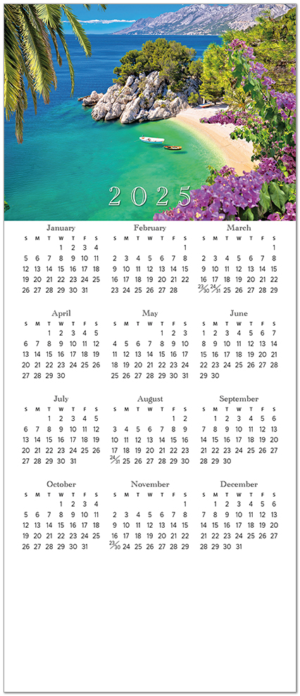 Radiant Riviera Magnetic Mini Calendar D2803Q-4B