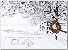 Thank You Wreath Holiday Card H8182S-AAA