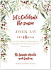 Watercolor Garland Invitation D2856U-4B