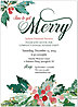 Cheerful Holly Invitation D2858U-4B