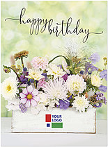 Spring Floral Logo Card D2952U-V