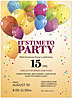 Bright Balloons Invitation D2957U-V