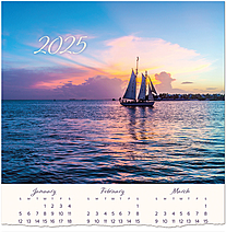 Sunset Sail Calendar Card C2792U-AA